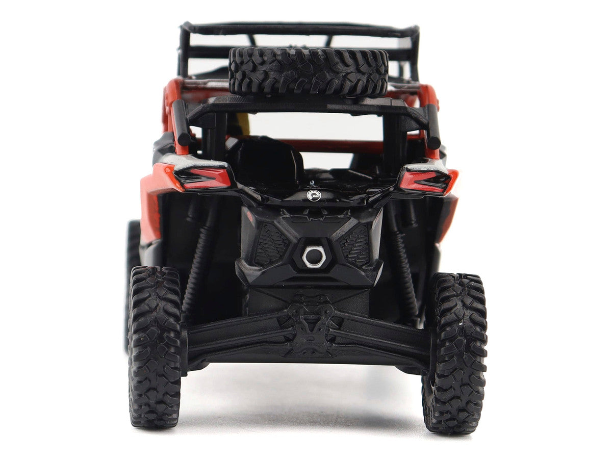 Can-Am Maverick X3 X RS Turbo RR Sand Version Chalk Gray and Magma Red with Driver Figure 1/32 Diecast Model by BRP Models BRP Models