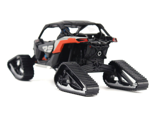 Can-Am Maverick X3 X RS Turbo RR Winter Version Chalk Gray and Magma Red with Driver Figure 1/32 Diecast Model by BRP Models BRP Models