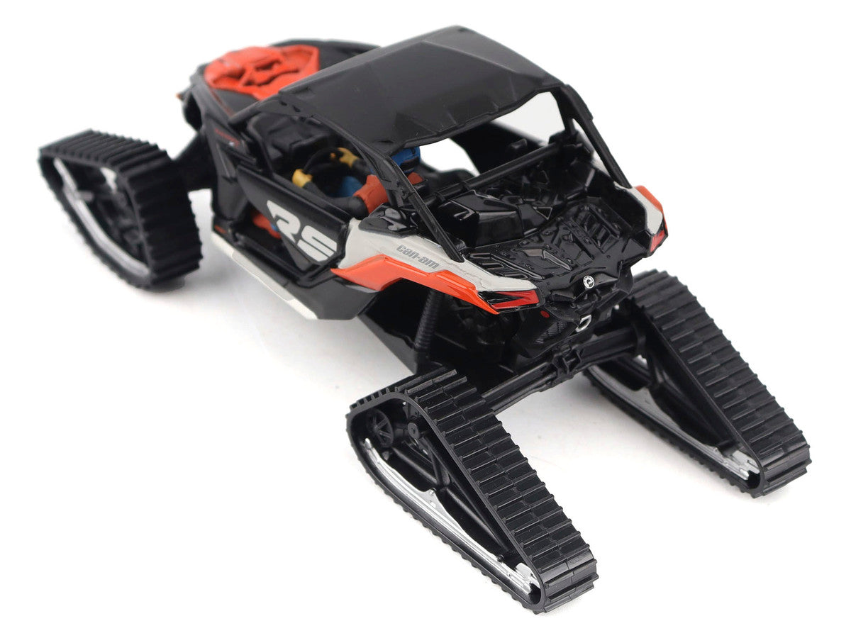 Can-Am Maverick X3 X RS Turbo RR Winter Version Chalk Gray and Magma Red with Driver Figure 1/32 Diecast Model by BRP Models BRP Models