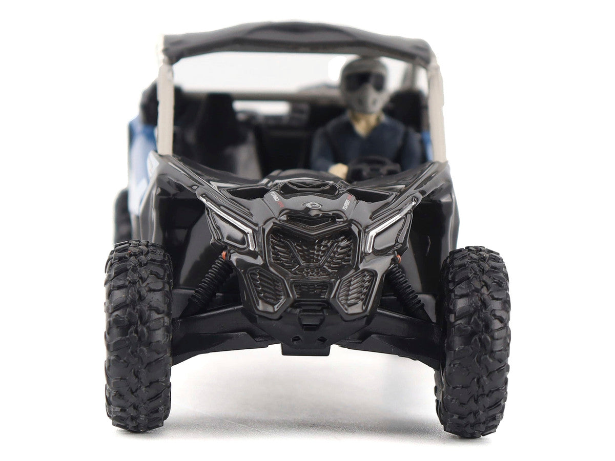 Can-Am Maverick X3 X RS Turbo RR Intense Blue and Chalk Gray with Driver Figure 1/32 Diecast Model by BRP Models-2