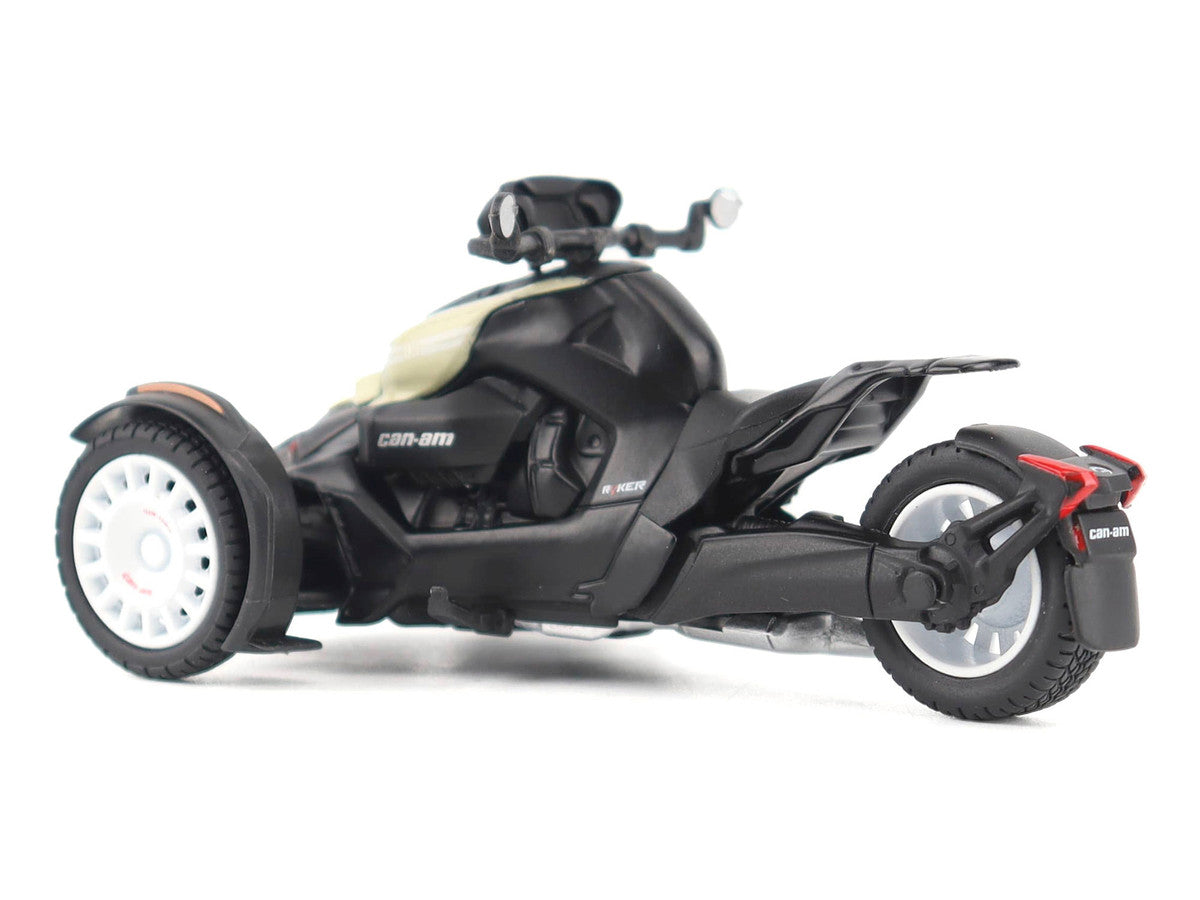 Can-Am Ryker Rally 3-Wheel Motorcycle Sand Storm and Black 1/32 Diecast Model by BRP Models BRP Models