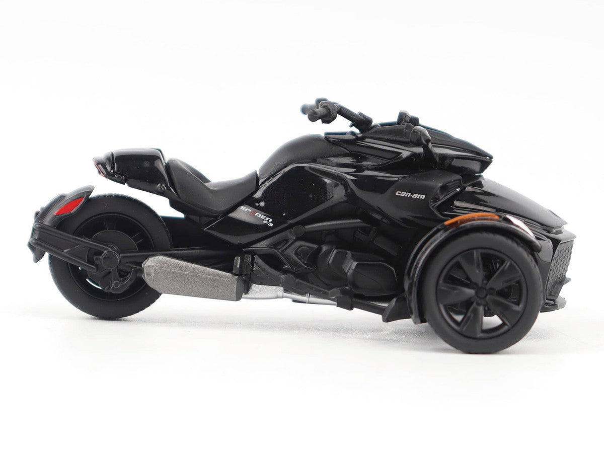 Can-Am Spyder F3 3-Wheel Motorcycle Steel Black Metallic 1/32 Diecast Model by BRP Models BRP Models