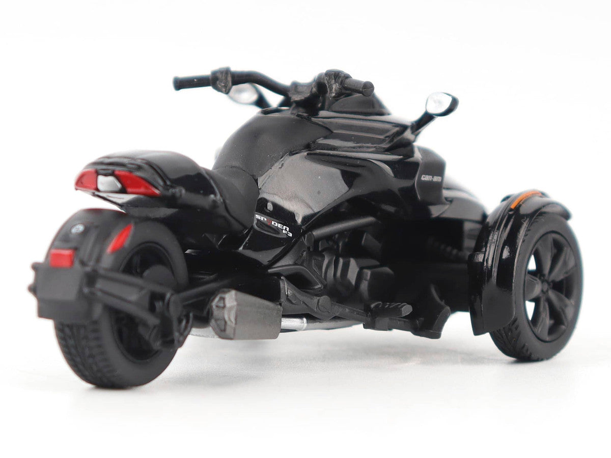 Can-Am Spyder F3 3-Wheel Motorcycle Steel Black Metallic 1/32 Diecast Model by BRP Models BRP Models