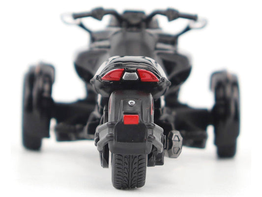 Can-Am Spyder F3 3-Wheel Motorcycle Steel Black Metallic 1/32 Diecast Model by BRP Models BRP Models