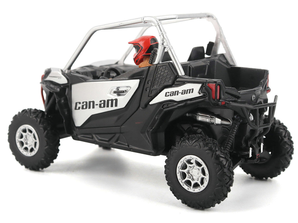 Can-Am Maverick Sport XXC 1000R Silver Metallic and Black with Driver Figure 1/32 Diecast Model by BRP Models BRP Models