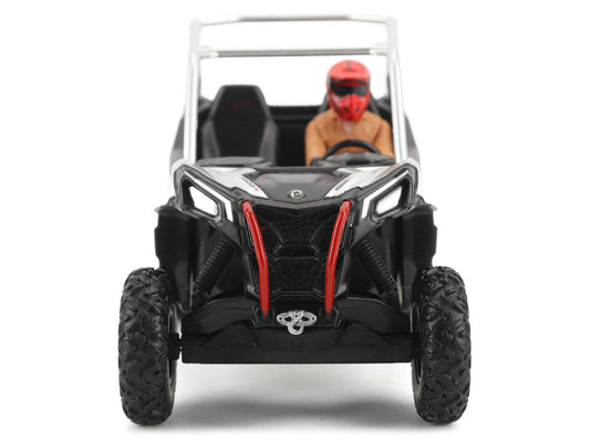 Can-Am Maverick Sport XXC 1000R Silver Metallic and Black with Driver Figure 1/32 Diecast Model by BRP Models BRP Models