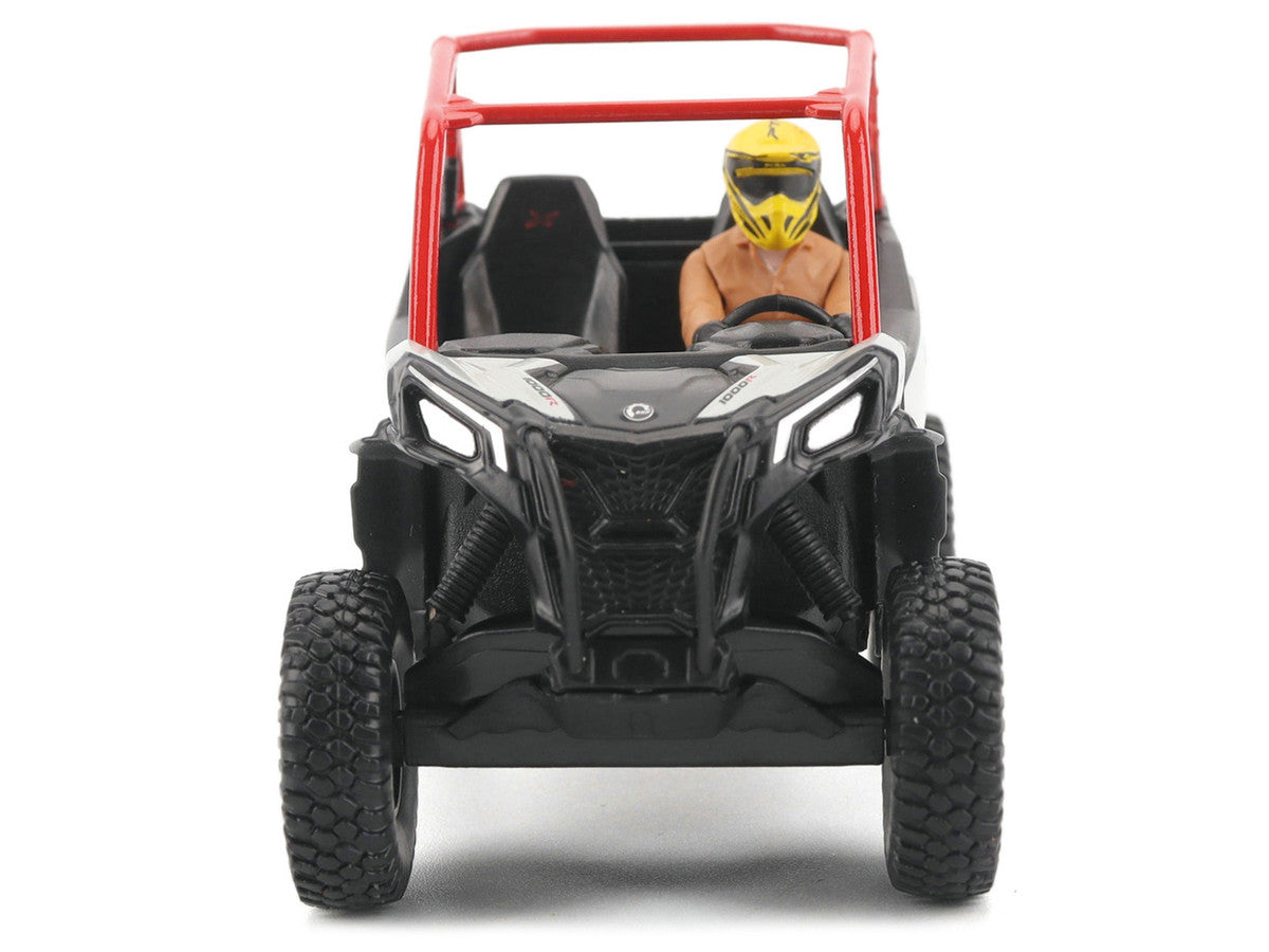 Can-Am Maverick Sport XRC 1000R Red and Gray with Driver Figure 1/32 Diecast Model by BRP Models-1