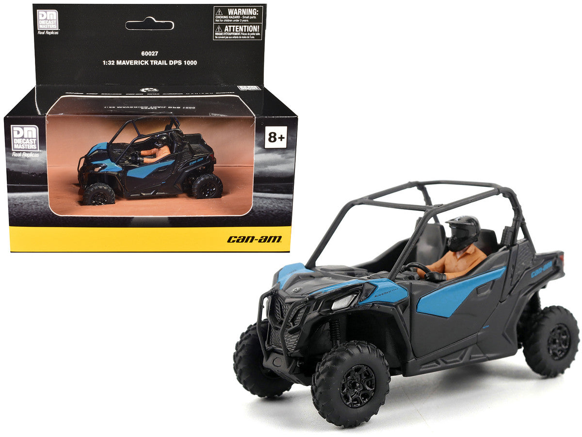 Can-Am Maverick Trail DPS 1000 Blue and Black with Driver Figure 1/32 Diecast Model by BRP Models BRP Models