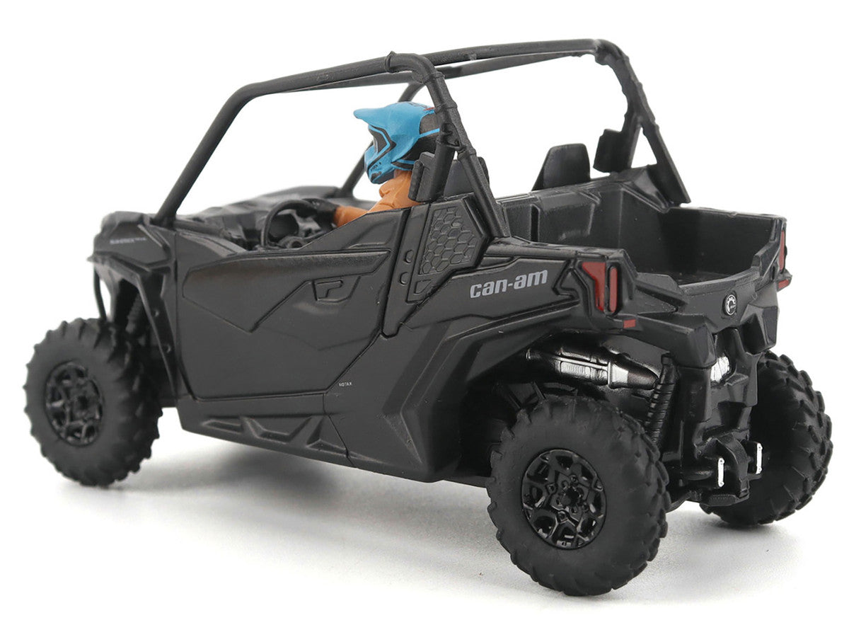 Can-Am Maverick Trail DPS 1000 Matt Black with Driver Figure 1/32 Diecast Model by BRP Models BRP Models