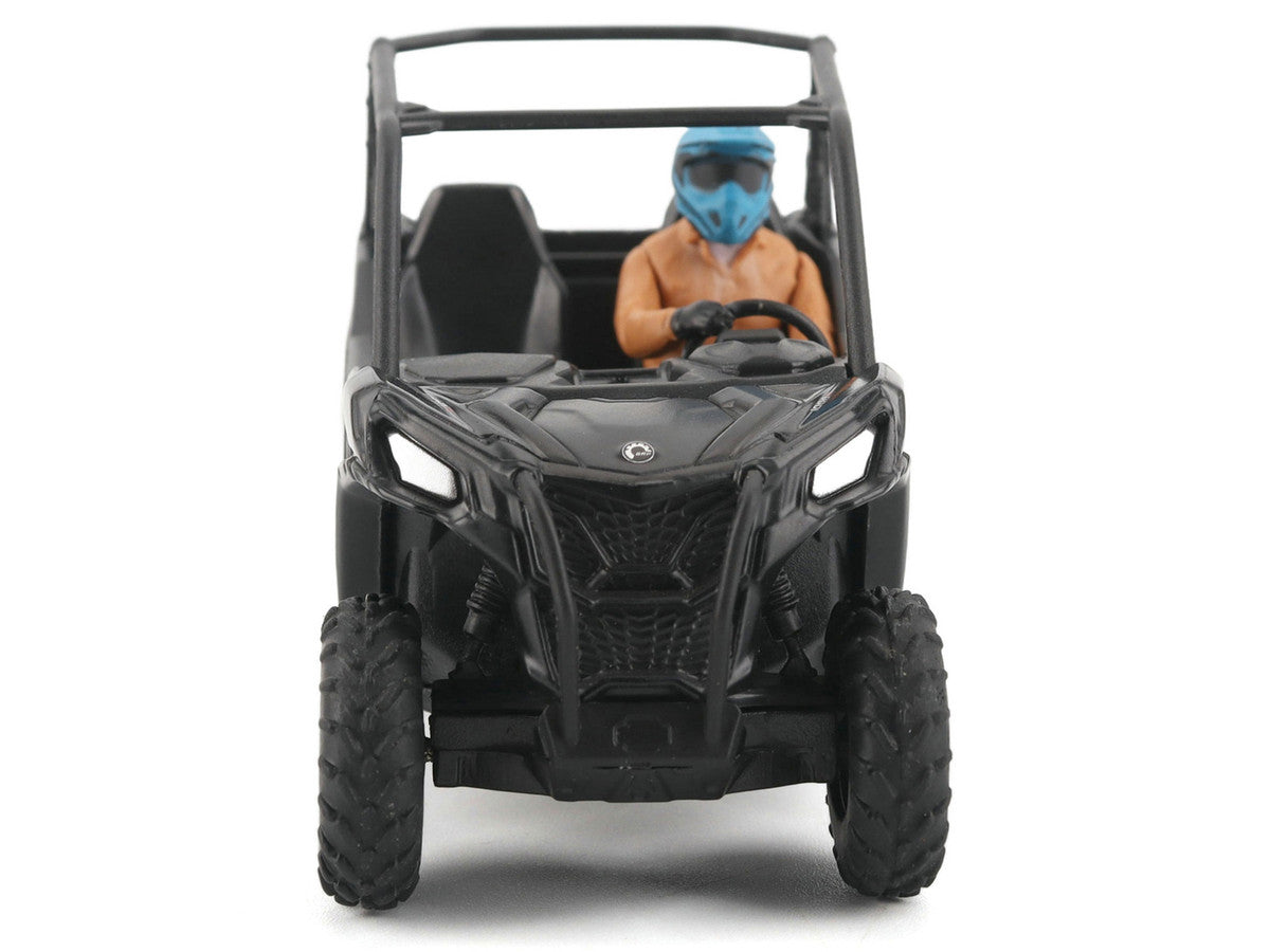 Can-Am Maverick Trail DPS 1000 Matt Black with Driver Figure 1/32 Diecast Model by BRP Models BRP Models