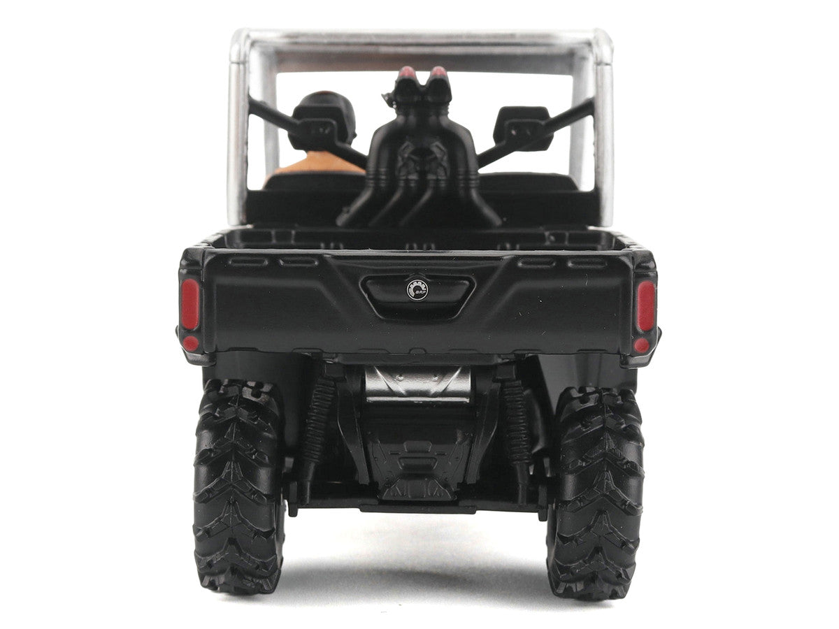 Can-Am Defender XMR Silver Metallic and Black with Driver Figure 1/32 Diecast Model by BRP Models-1