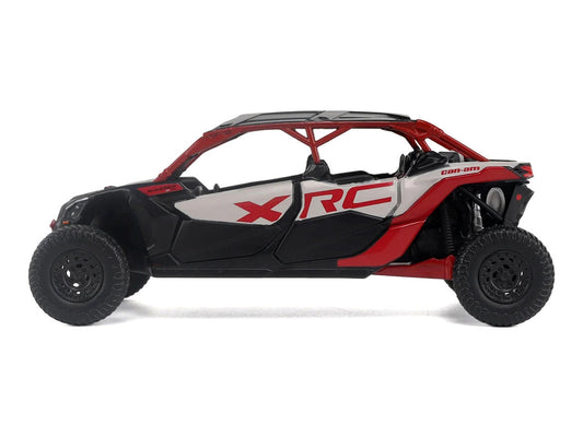 Can-Am Maverick X3 MAX X RC Turbo RR Gray and Red 1/32 Diecast Model by BRP Models BRP Models