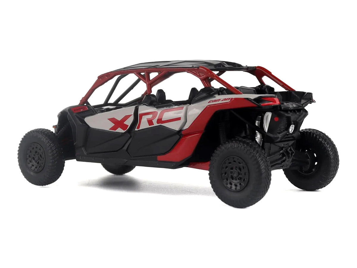 Can-Am Maverick X3 MAX X RC Turbo RR Gray and Red 1/32 Diecast Model by BRP Models BRP Models