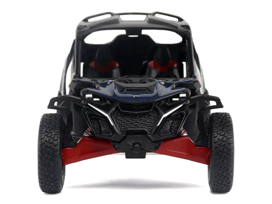 Can-Am Maverick R X RS with Smart-Shox Dark Blue and Red 1/32 Diecast Model by BRP Models BRP Models