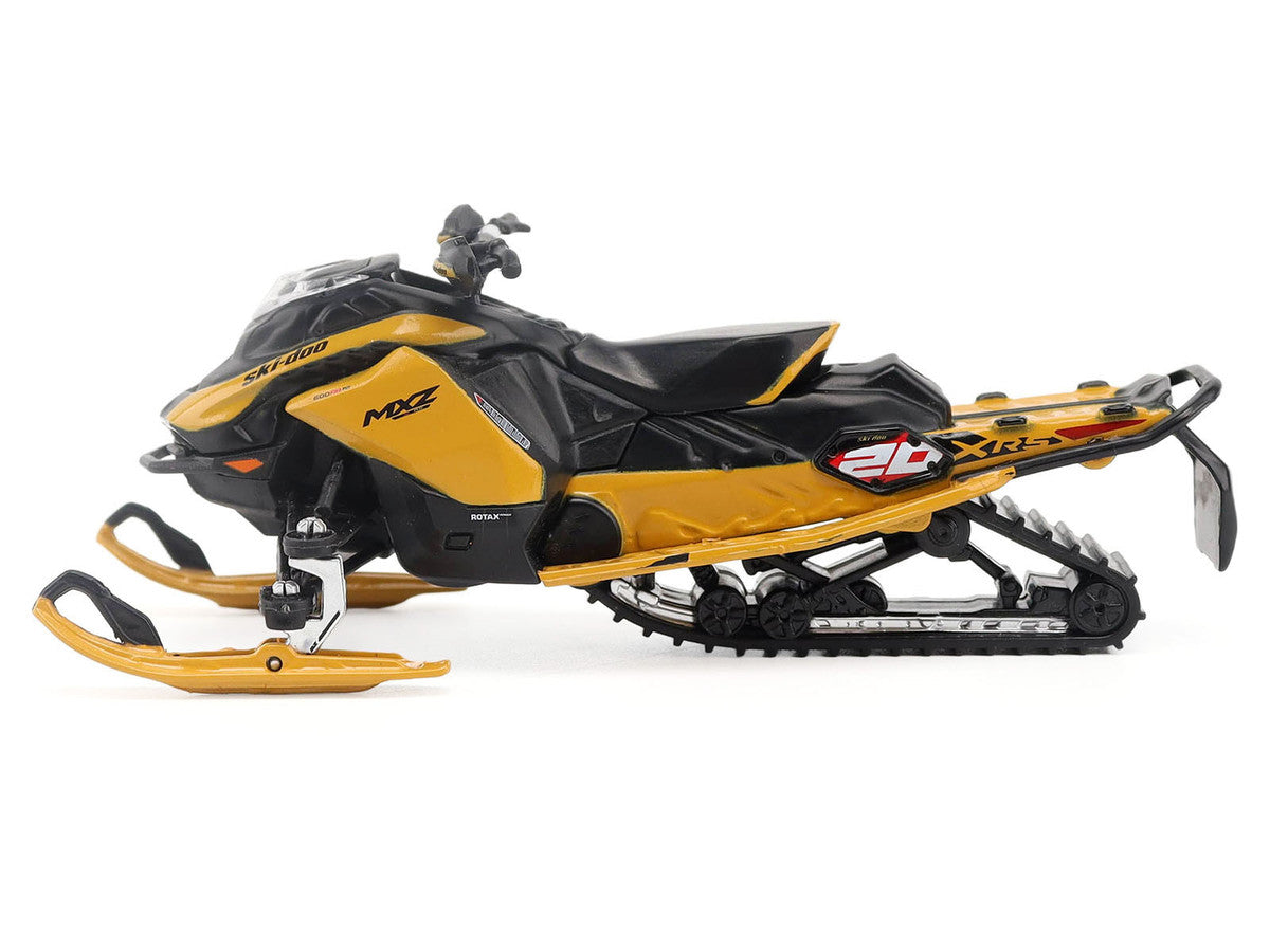 Ski-Doo MXZ XRS 20th Anniversary Snowmobile Yellow 1/32 Die Cast Model by BRP Models BRP Models
