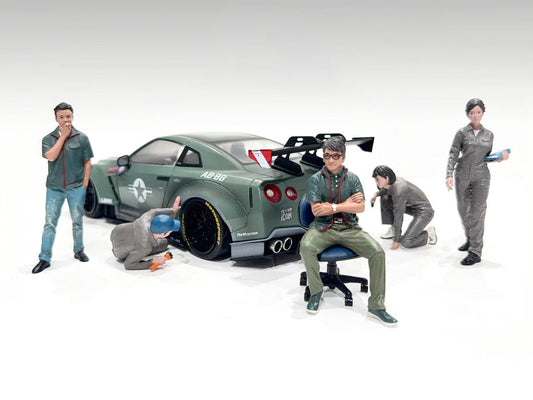 "Top Tuners" 5 piece Figure Set "Premium" Series for 1/18 Scale Models by American Diorama American Diorama