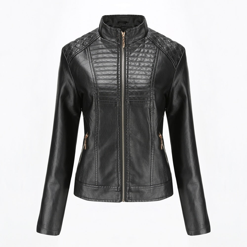 Women's motorcycle leather jacket LadyShow.Store