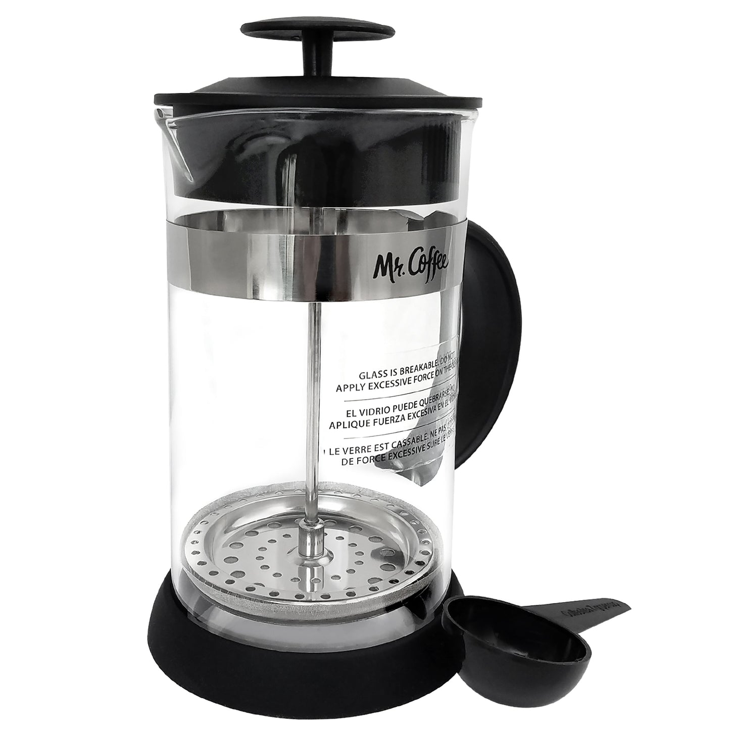 Mr. Coffee Cafe Oasis 32 Ounce Quart Glass Body French Press Coffee Maker W2B