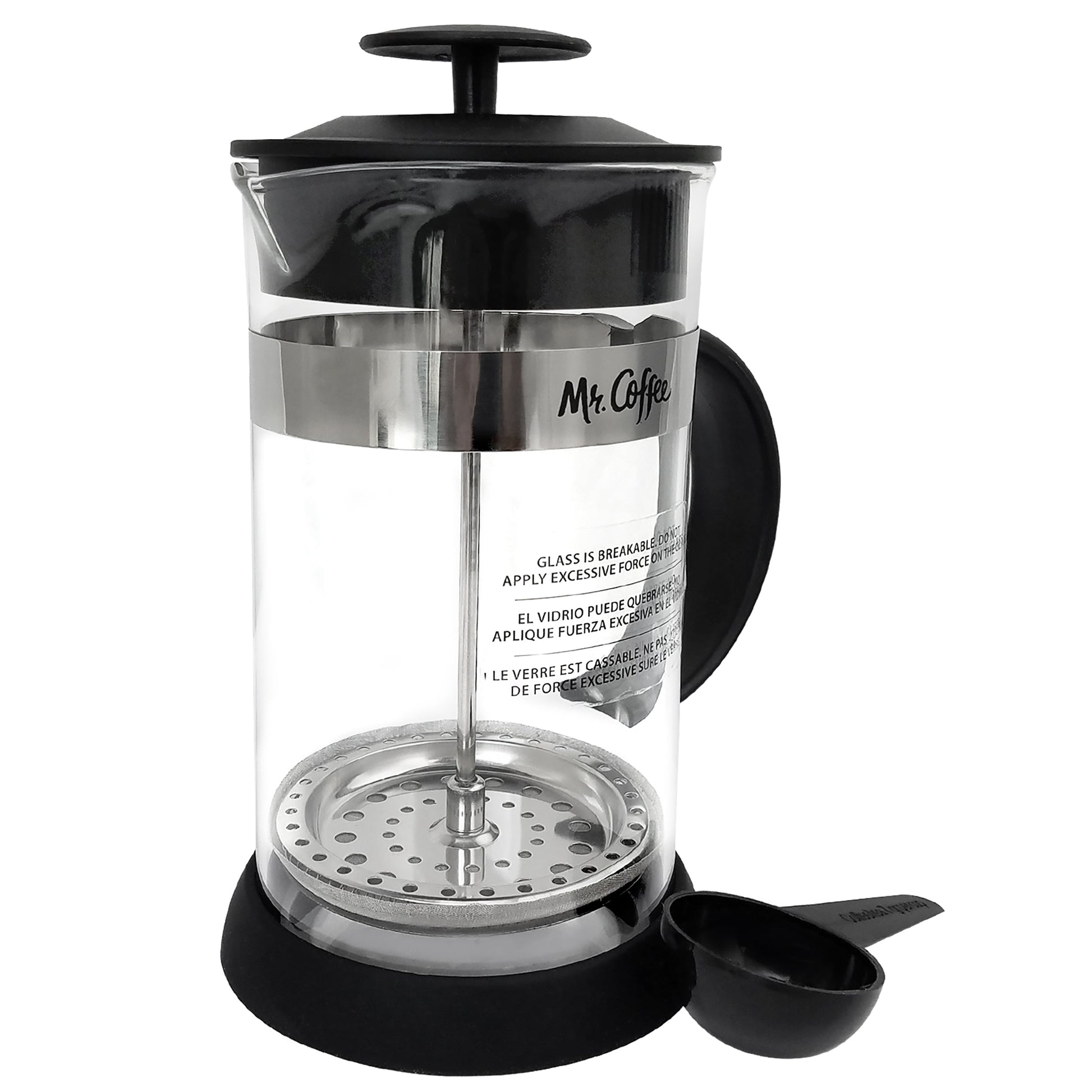 Mr. Coffee Cafe Oasis 32 Ounce Quart Glass Body French Press Coffee Maker W2B