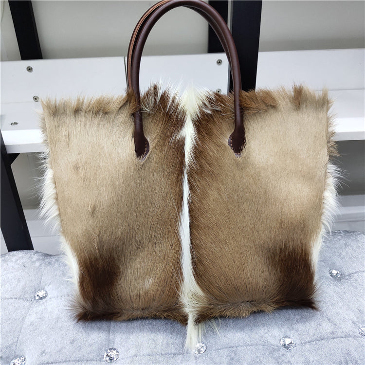 European And American Fashion Minimalist Cowhide Handle Handbag CJD