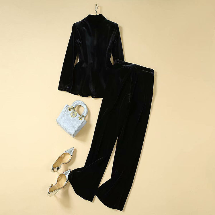 Velvet professional suit high-end women LadyShow.Store