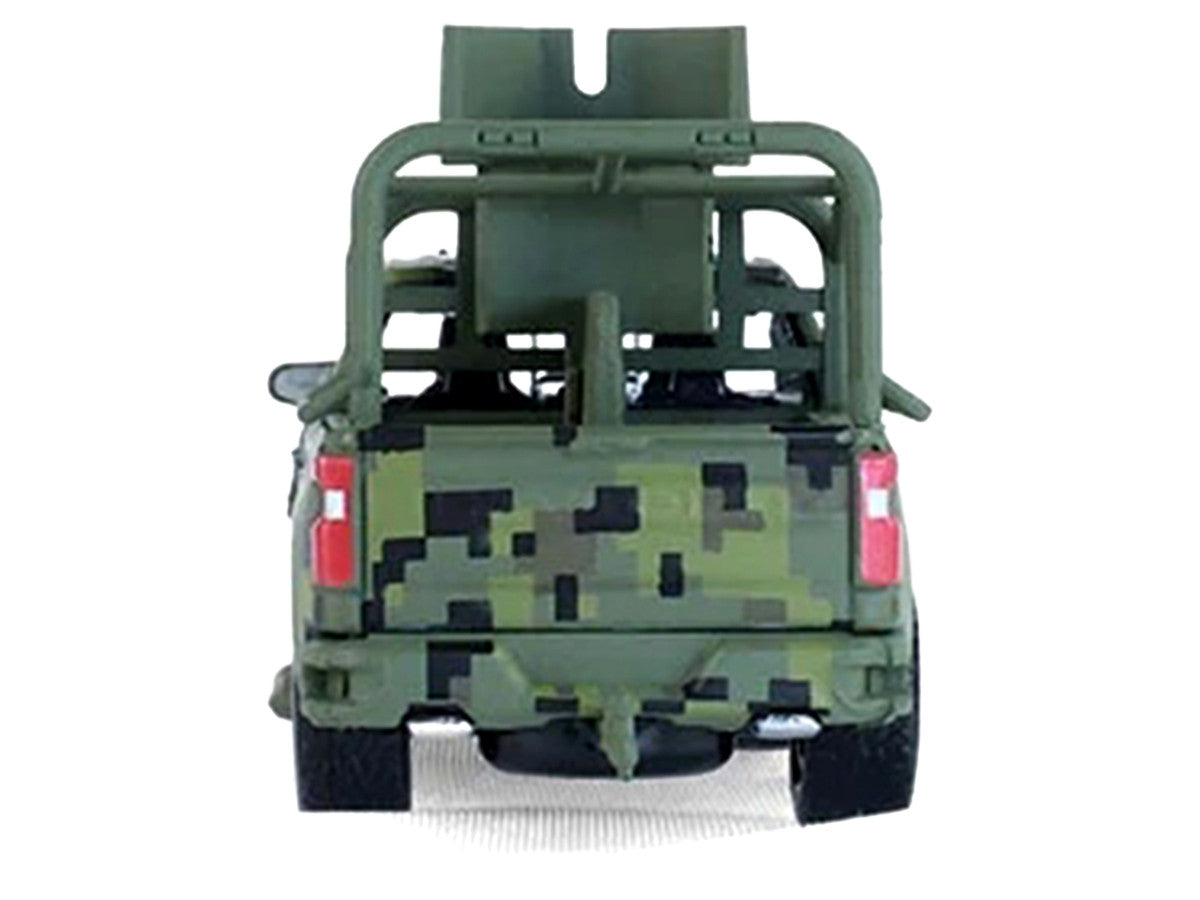 2021 Chevrolet Silverado LT Trail Boss Z71 Truck "Mexican Military" Green Digital Camouflage "Battalion 64" Series 6 1/64 Diecast Model Car by Greenlight Greenlight
