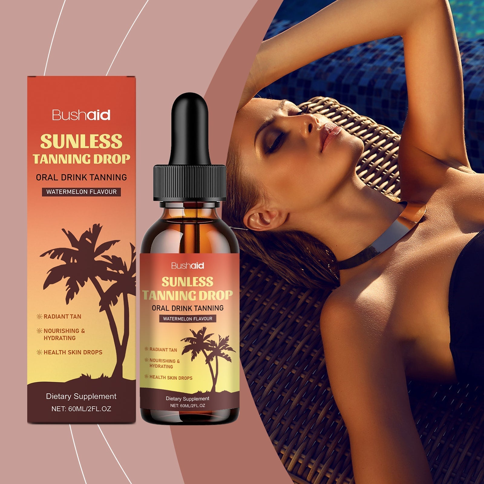 Natural Beauty Black Sunless Tanning Drops Oral Tri Light Beauty
