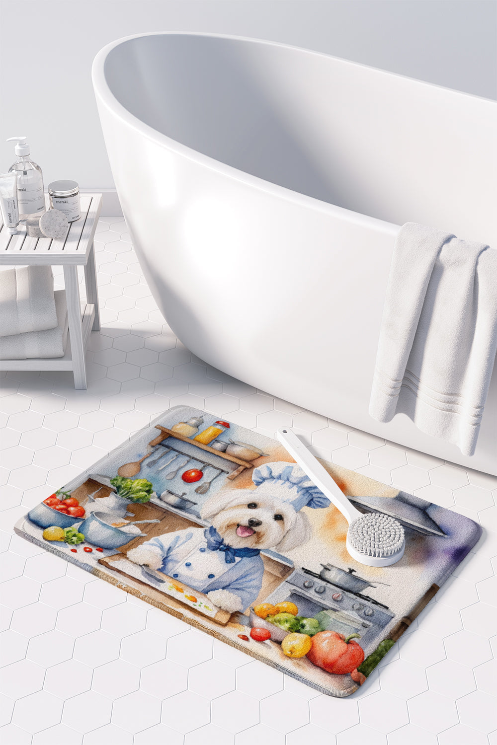 Coton de Tulear The Chef Memory Foam Kitchen Mat LuxuryLifeWay Online Store