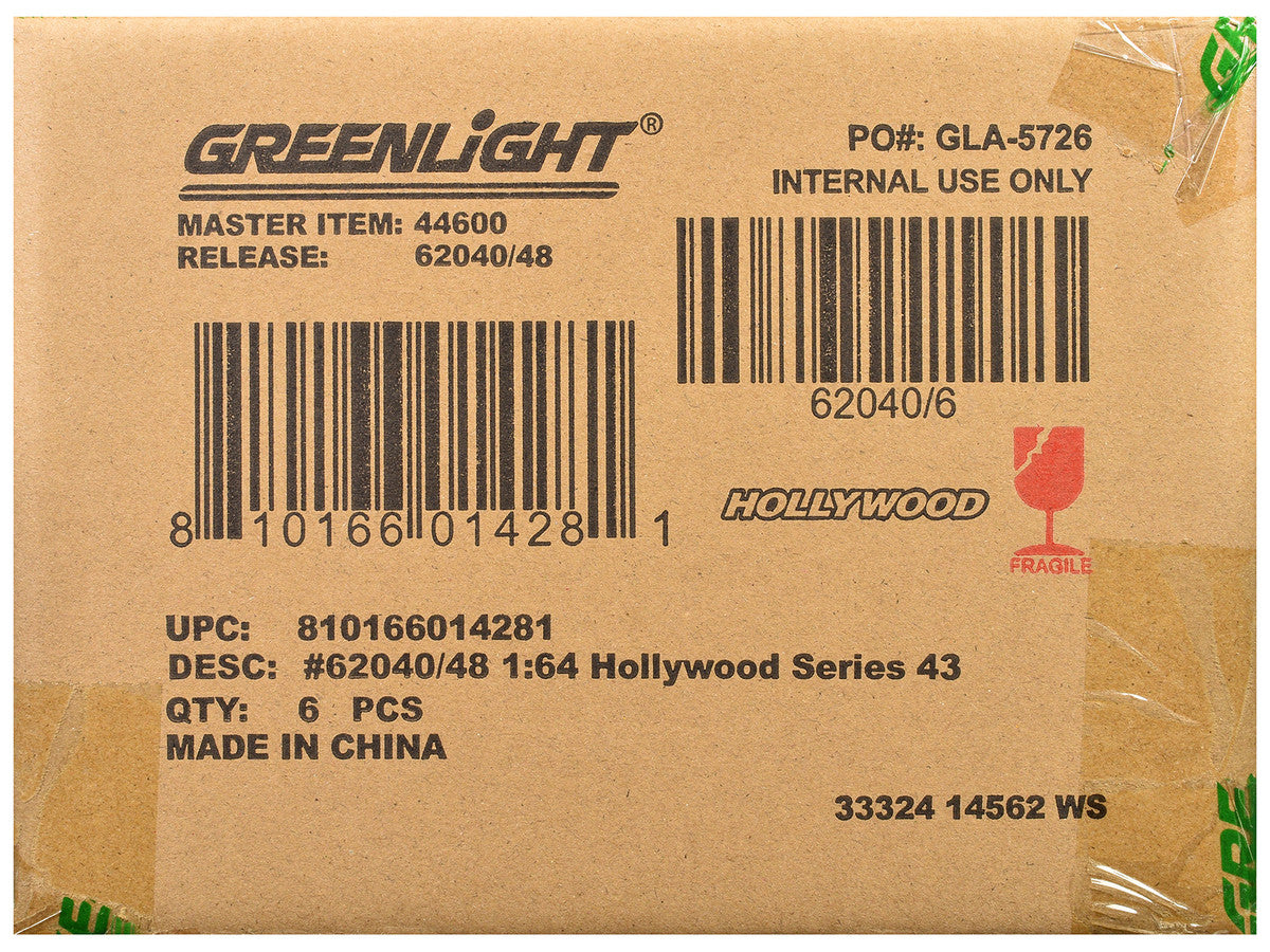 "Hollywood Series" Set of 6 pieces Release 43 1/64 Diecast Model Cars by Greenlight Greenlight