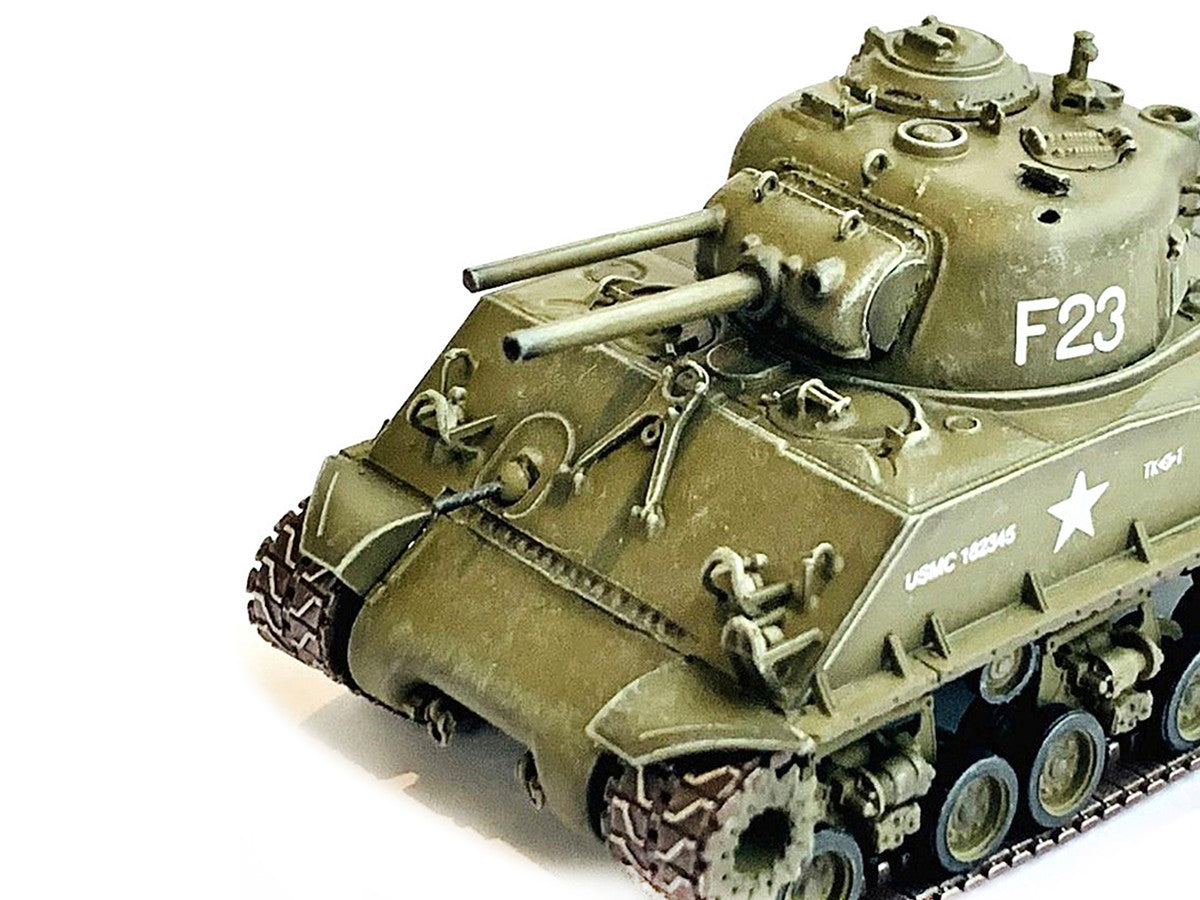 United States M4A3 HVSS POA-CWS-H5 Flamethrower Tank Olive Drab F-23 "US Marine Corps Korea" (1951) "NEO Dragon Armor" Series 1/72 Plastic Model by Dragon Models Dragon Models