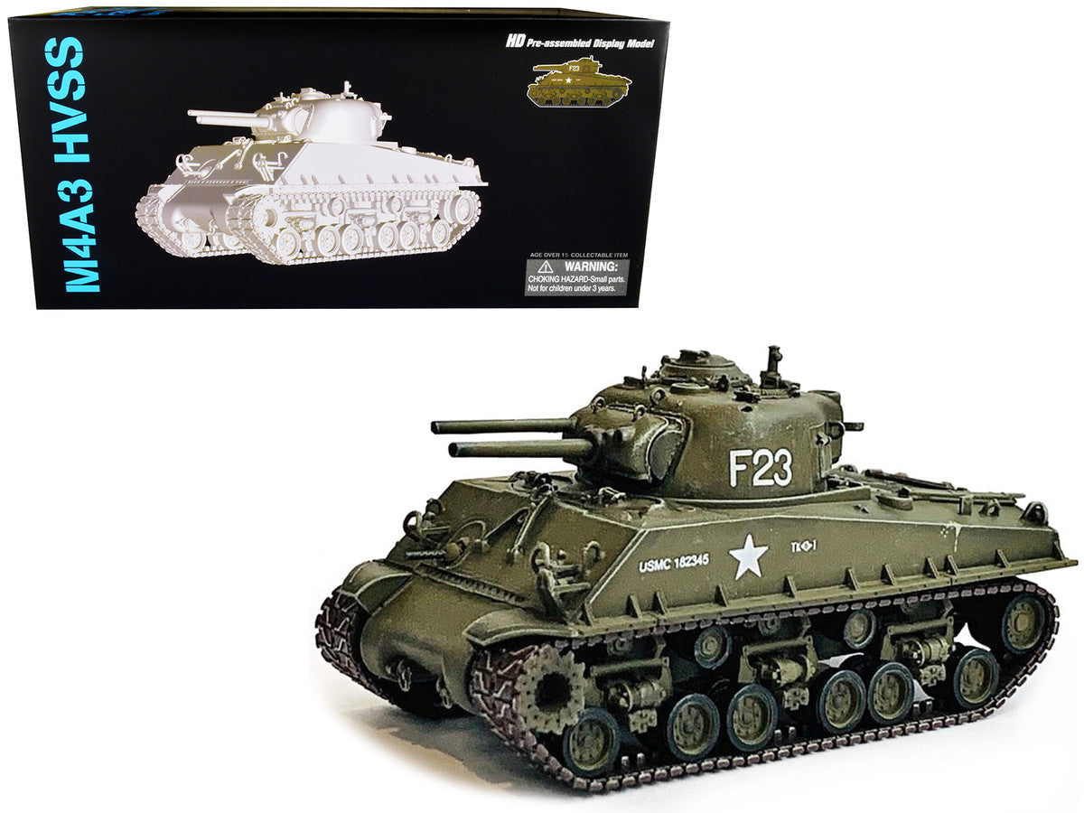 United States M4A3 HVSS POA-CWS-H5 Flamethrower Tank Olive Drab F-23 "US Marine Corps Korea" (1951) "NEO Dragon Armor" Series 1/72 Plastic Model by Dragon Models Dragon Models