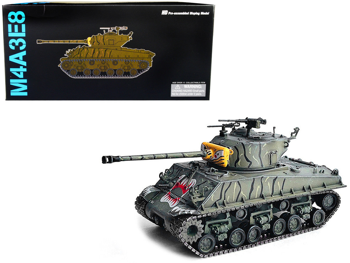 United States M4A3E8 Sherman "Tiger Face" Tank "24th Infantry Div. Han River Korea" (1951) "NEO Dragon Armor" Series 1/72 Plastic Model by Dragon Models Dragon Models