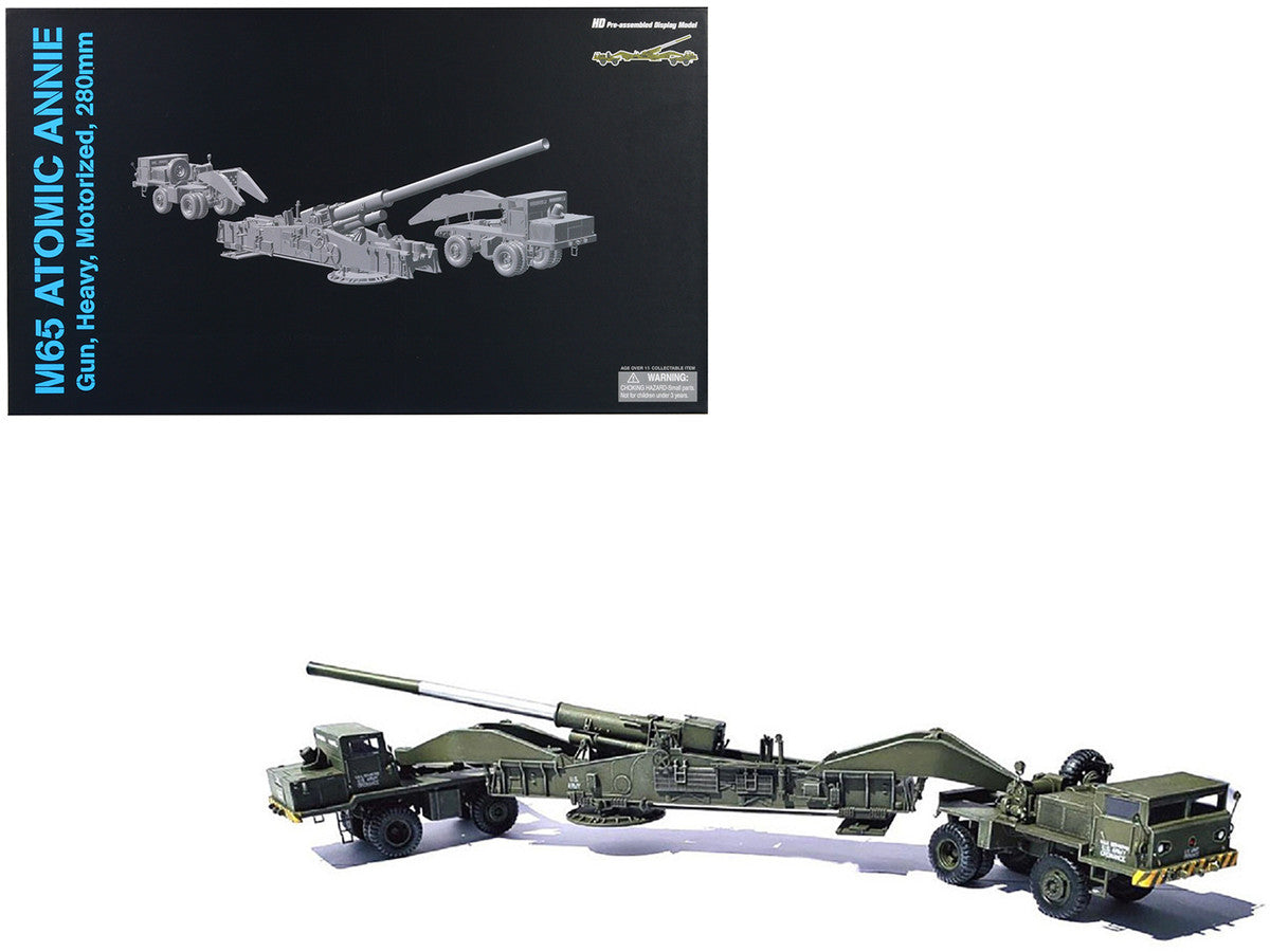 United States M65 Atomic Cannon "Atomic Annie" Artillery Olive Drab "Traveling Mode" US Army "NEO Dragon Armor" Series 1/72 Plastic Model by Dragon Models Dragon Models