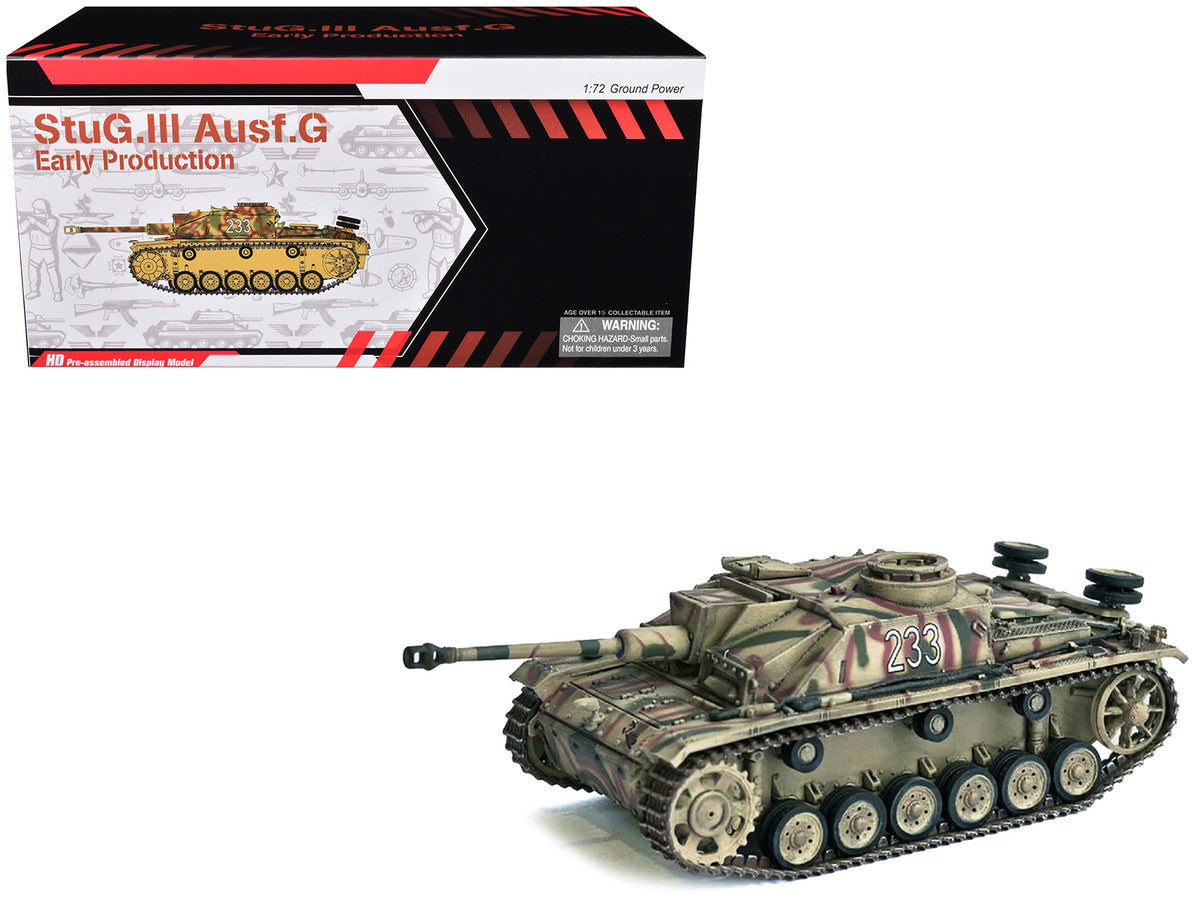 Germany StuG III Ausf. G "Early Production" Tank "#233 Pz.Abt. 103 3.Pz.Gren. Div. Rome" (1943) "NEO Dragon Armor" Series 1/72 Plastic Model by Dragon Models Dragon Models