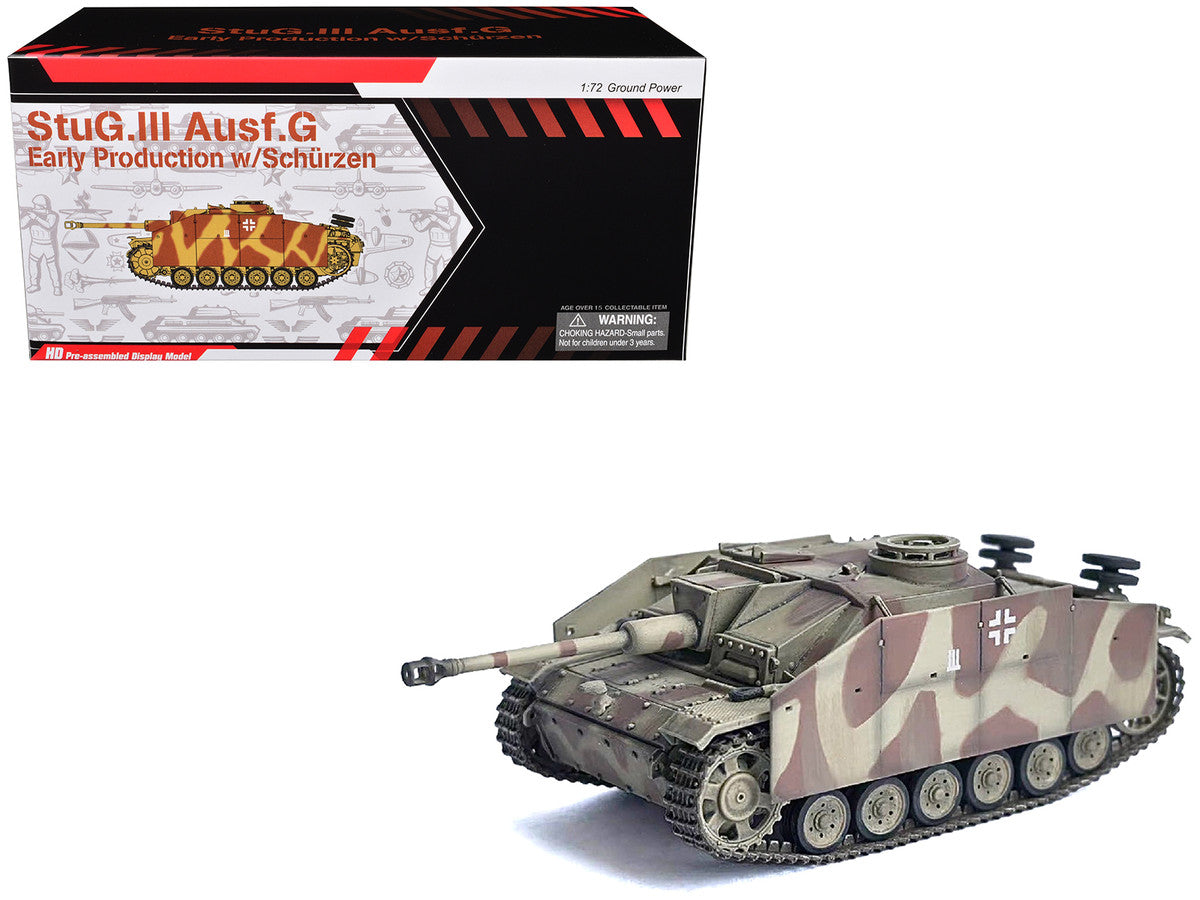 Germany StuG III Ausf. G "Early Production" with Schurzen Tank "Pz.Gren.Div. Totenkopf Kursk" (1943) "NEO Dragon Armor" Series 1/72 Plastic Model by Dragon Models Dragon Models