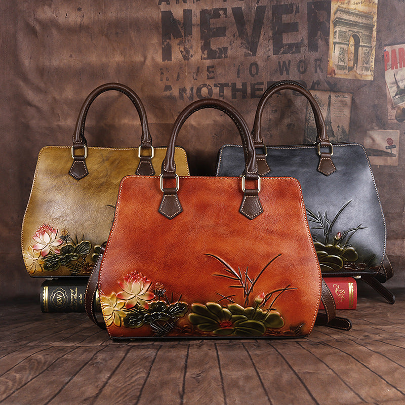 Original first layer cowhide handbags LadyShow.Store