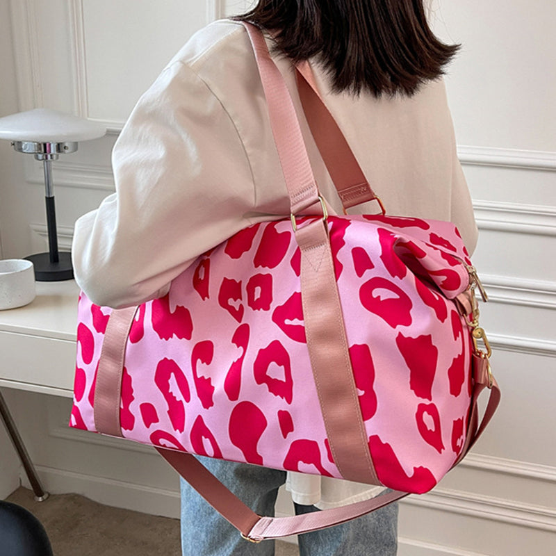 Women Travel Duffel Bag Cow Pattern Handbag Fitness Sports Shoulder Bags Best YouTube Store