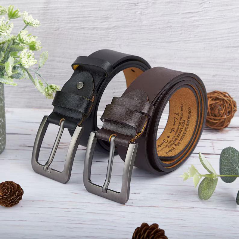 Father's Day Gift European Retro Men's Needle Buckle Belt CJD