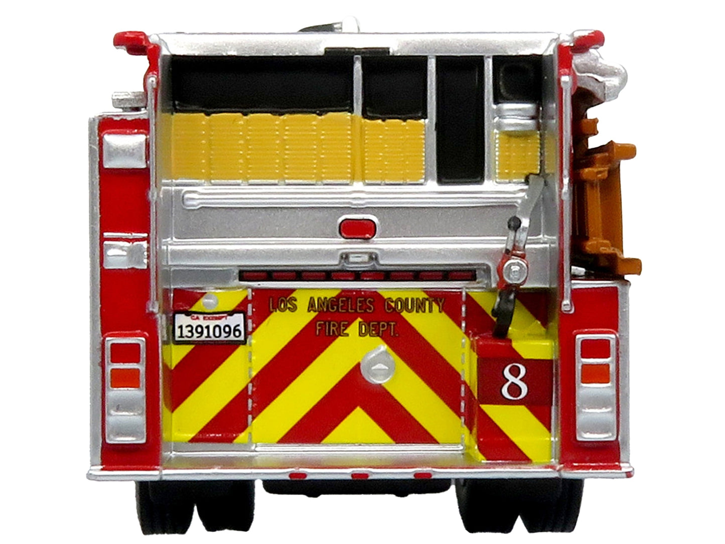 KME Predator Fire Engine #8 "Los Angeles County Fire Department" Red "5 Alarm" Series Limited Edition to 750 pieces Worldwide 1/64 Diecast Model by Iconic Replicas