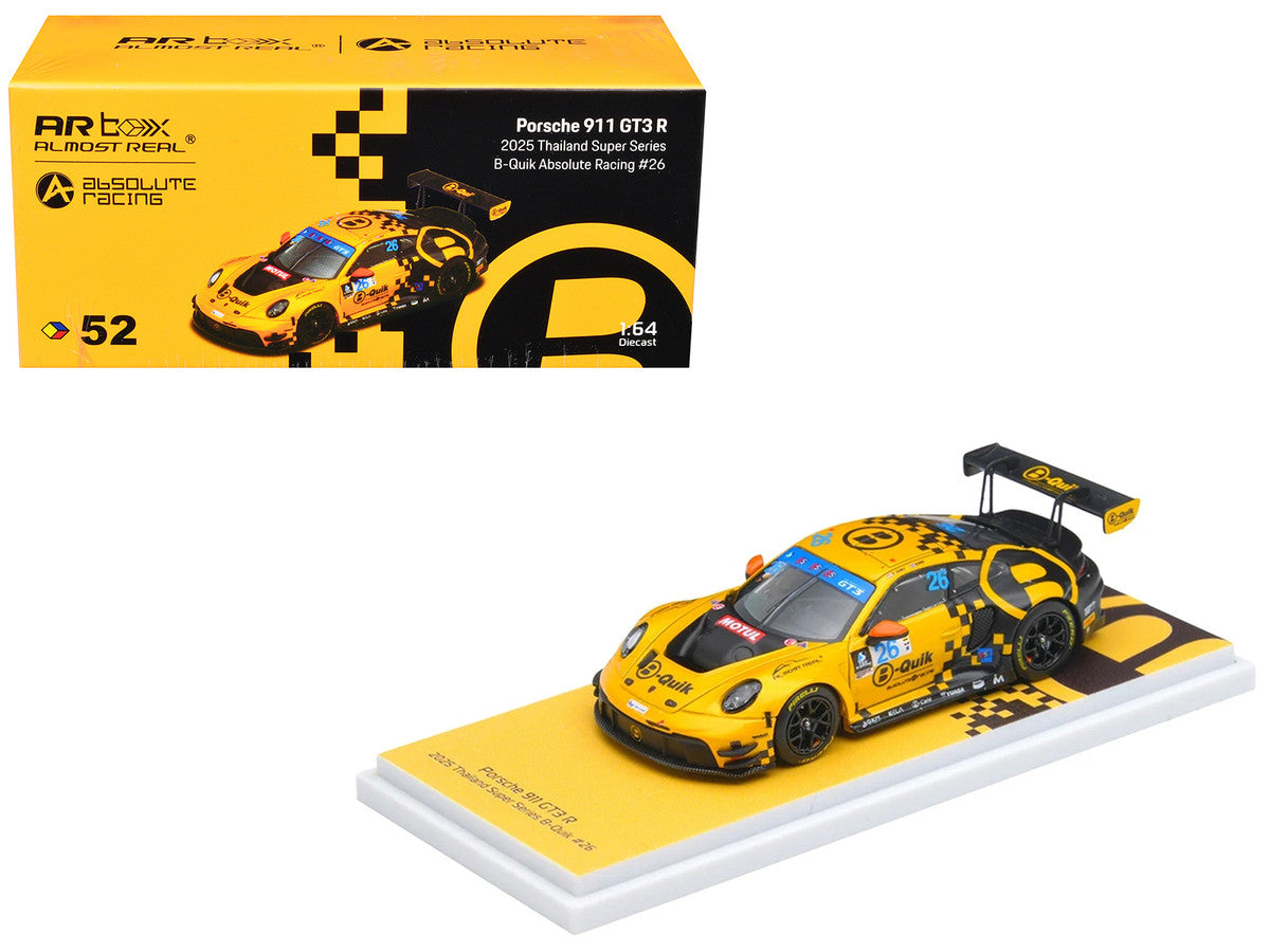 Porsche 911 GT3 R (992) #26 Henk Kiks - Sandy Stuvik "B-Quik Absolute Racing" "Thailand Super Series" (2025) 1/64 Diecast Model Car by Almost Real Almost Real