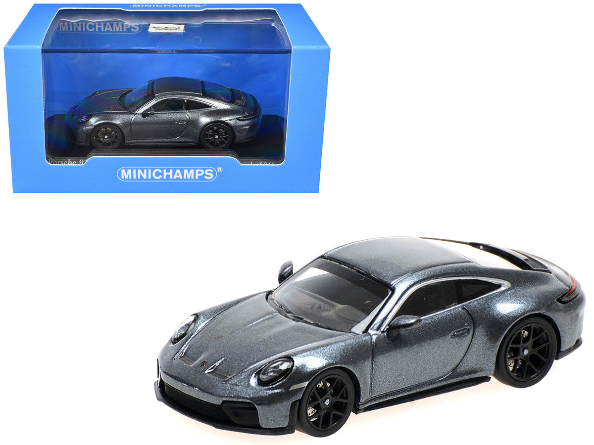2025 Porsche 911 (992.2) GT3 Touring Gray Metallic Limited Edition to 240 pieces Worldwide 1/64 Diecast Model Car by Minichamps Minichamps