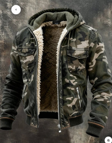 Men's Fleece-Lined Thick Hooded Jacket Best YouTube Store