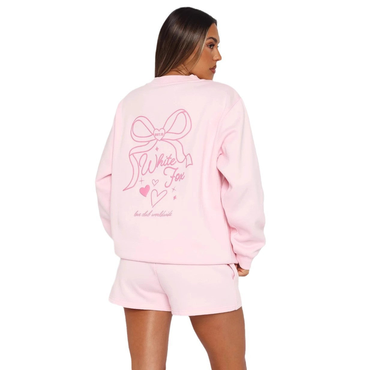 Women's Long Sleeve Bow Print Sweatshirt Hoodie LadyShow.Store