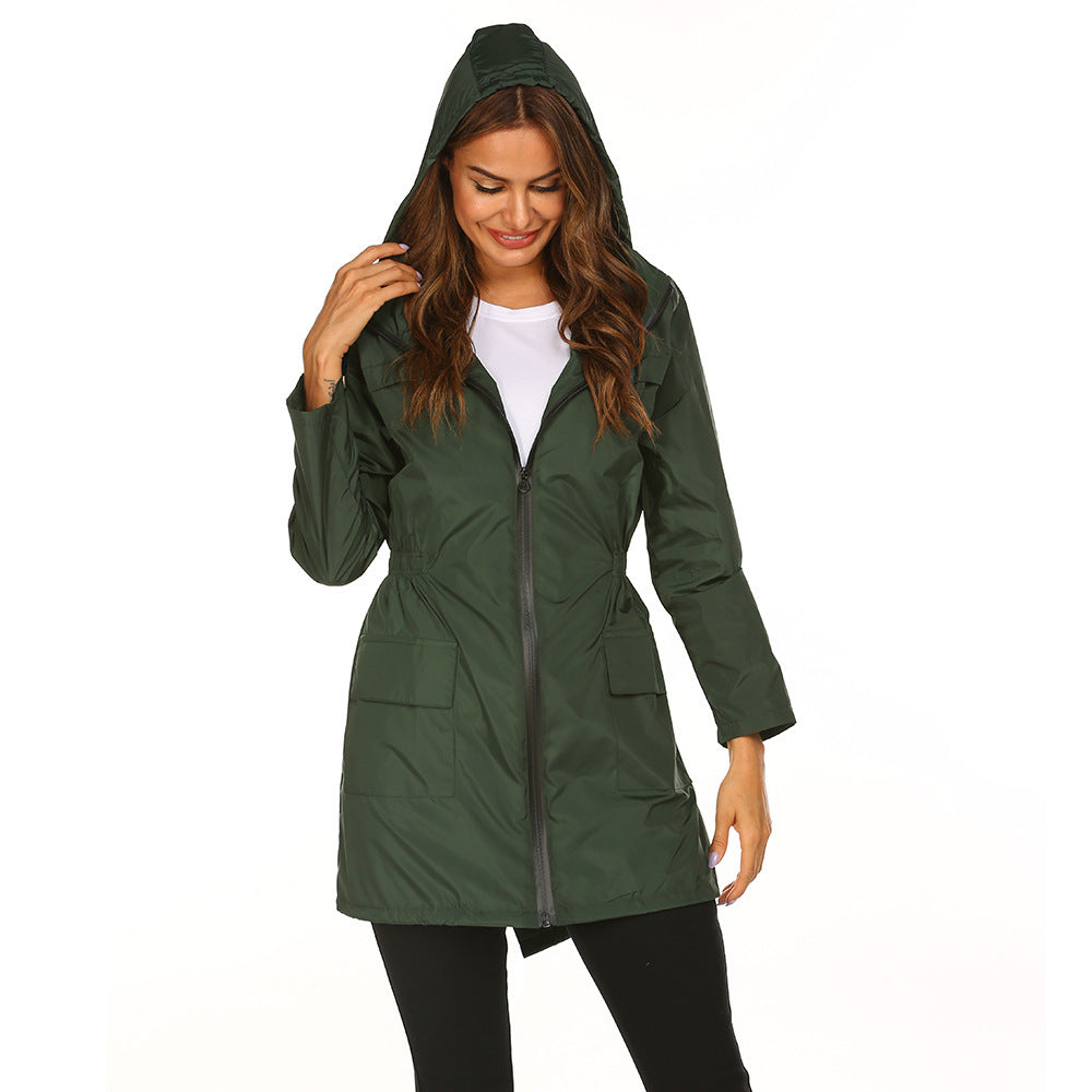 Waterproof Light Raincoat Hooded Windbreaker Mountaineering Jacket Women's Jacket LadyShow.Store