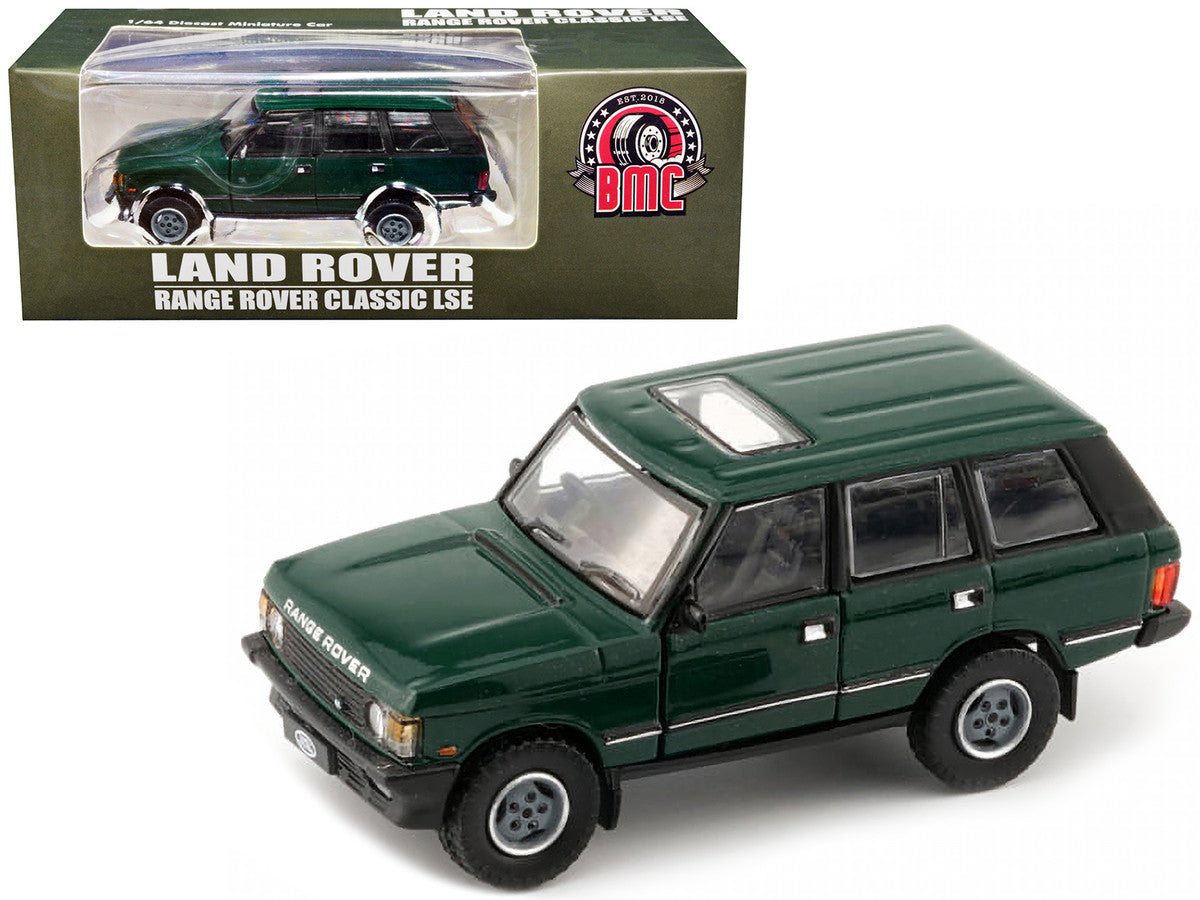 Land Rover Range Rover Classic LSE RHD (Right Hand Drive) Green with Sunroof with Extra Wheels 1/64 Diecast Model Car by BM Creations BM Creations
