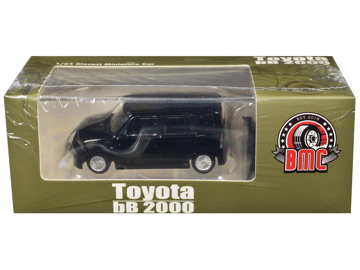 Toyota bB 2000 Van Black with Extra Accessories 1/64 Diecast Model Car by BM Creations BM Creations