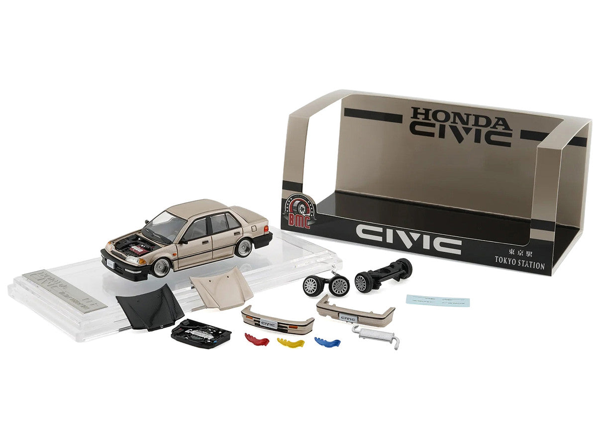 Honda Civic EF2 Champagne Metallic with Alternate Parts 1/64 Diecast Model Car by BM Creations BM Creations