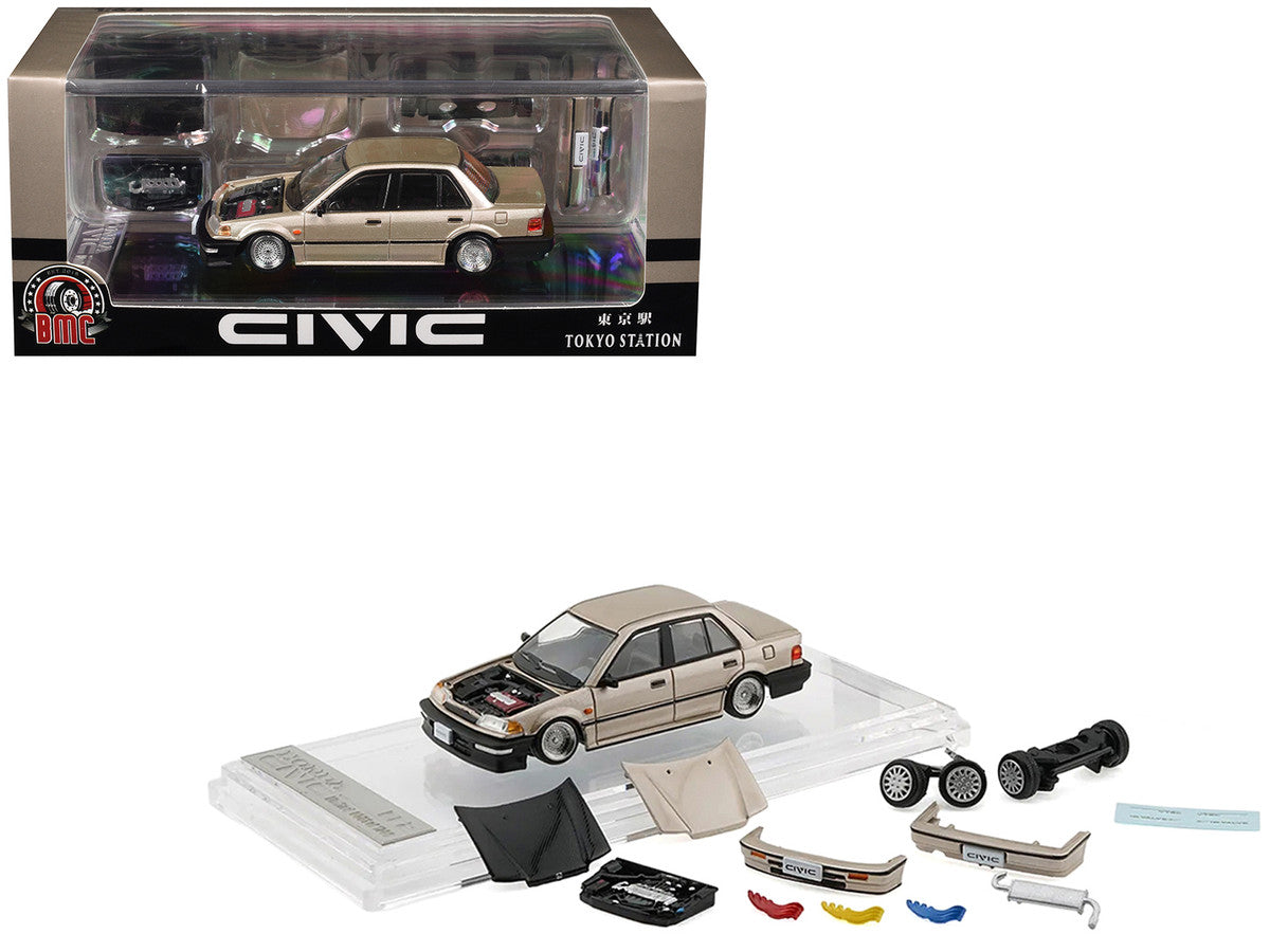Honda Civic EF2 Champagne Metallic with Alternate Parts 1/64 Diecast Model Car by BM Creations BM Creations