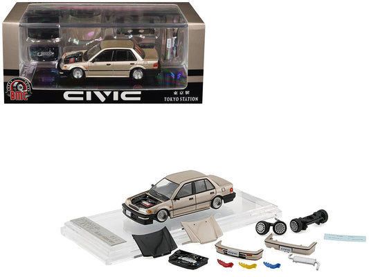 Honda Civic EF2 Champagne Metallic with Alternate Parts 1/64 Diecast Model Car by BM Creations BM Creations