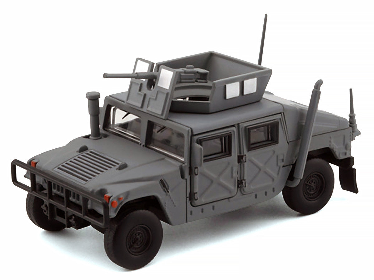 HUMVEE 4-CT Military Vehicle Matt Gray with Alternative Tops 1/64 Diecast Model Car by BM Creations-2